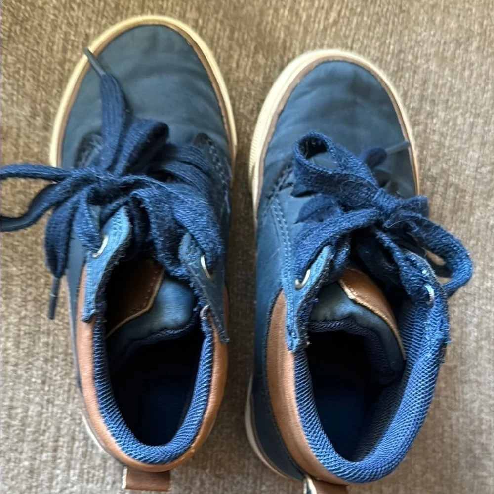 Children’s Place brand, Little Boys as 11, Navy Blue High-Top Sneakers